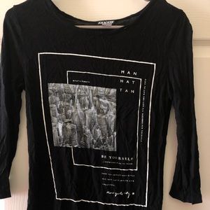 black | manhattan | new york shirt